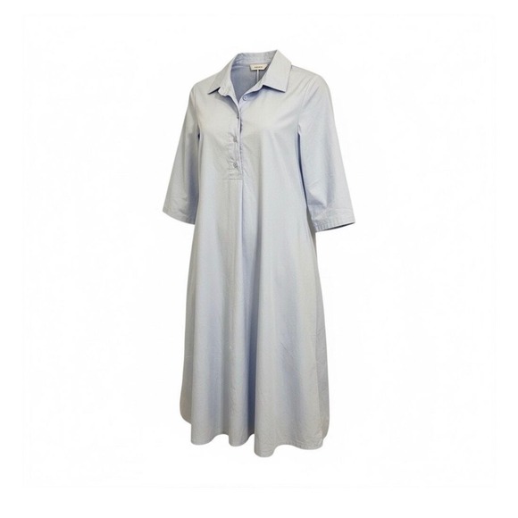 Noeline Paris Dresses & Skirts - Noeline Paris Shirt Dress Womens XL Blue Ciel Art 2299 Cotton Made in Italy NWT